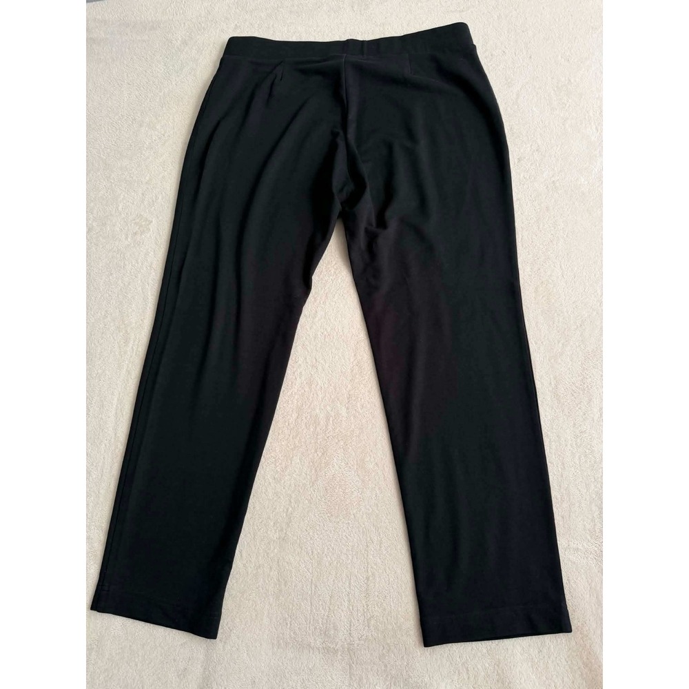 Pure Jill Womens L Petite Black Slim Leg Knit Pants Pima Cotton Modal Spandex